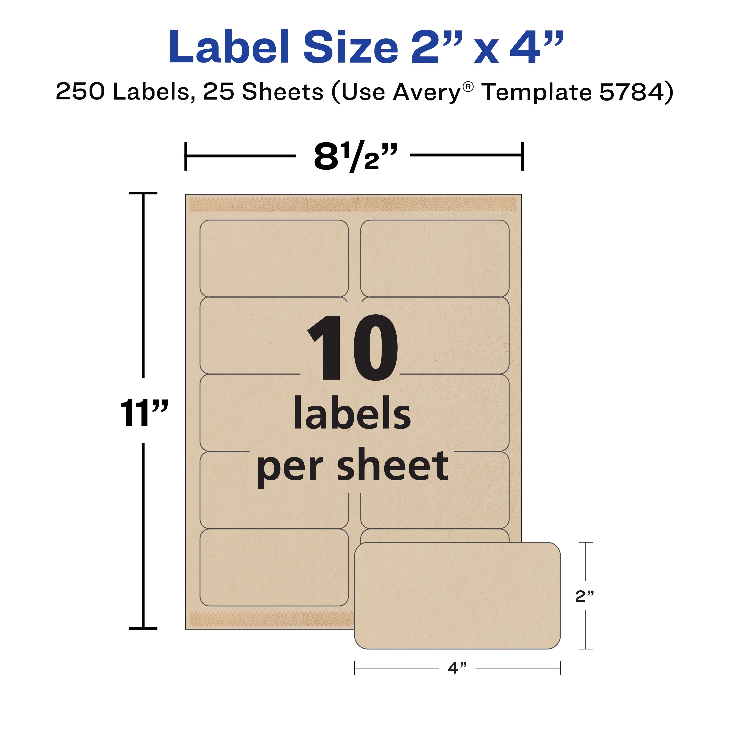 Kraft Brown Labels, 2
